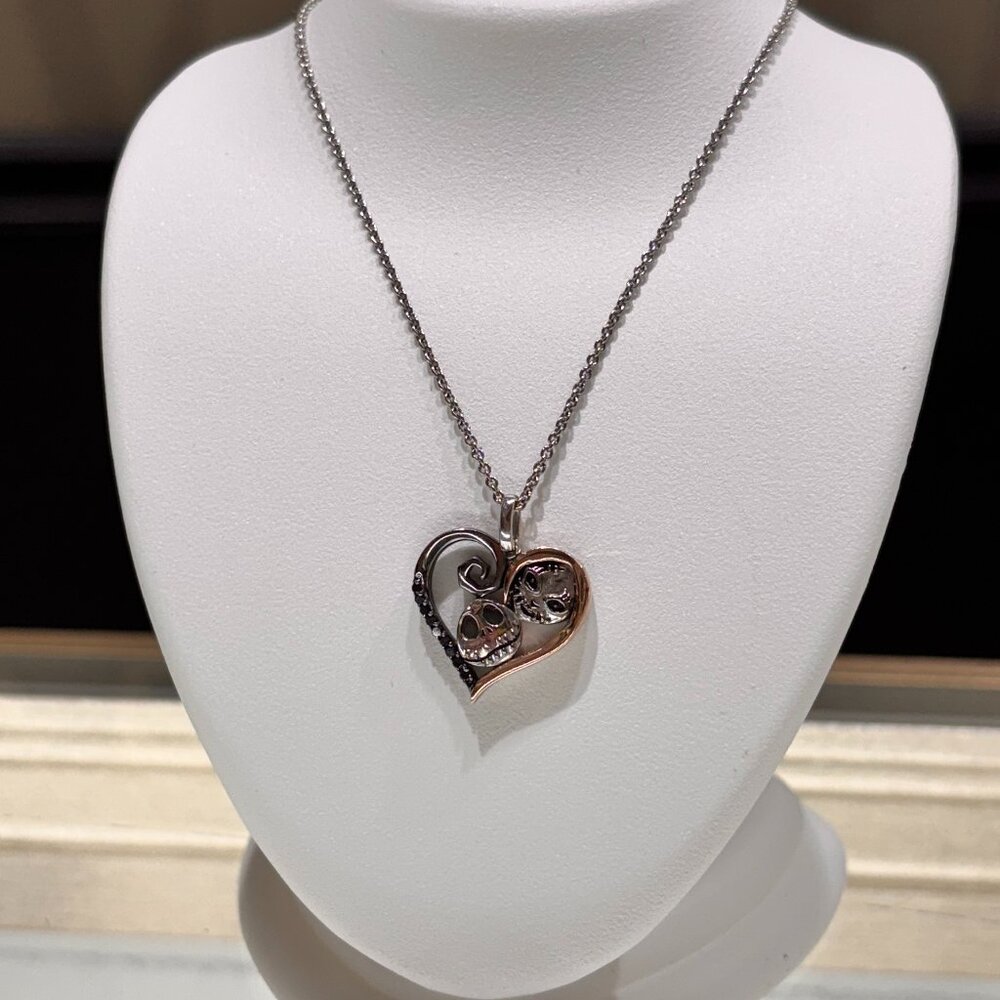 Disney Nightmare Before Christmas Jack & Sally Skeleton Pendant